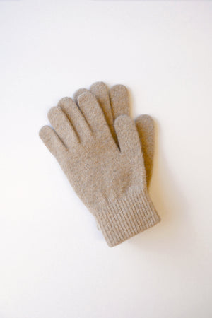 3D-Printed Wool Gloves - Beige